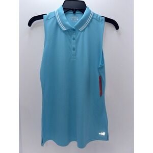 BCG Golf/ Tennis Women's V Neck Sleeveless Polo Blue  S . Tank Top NEW
